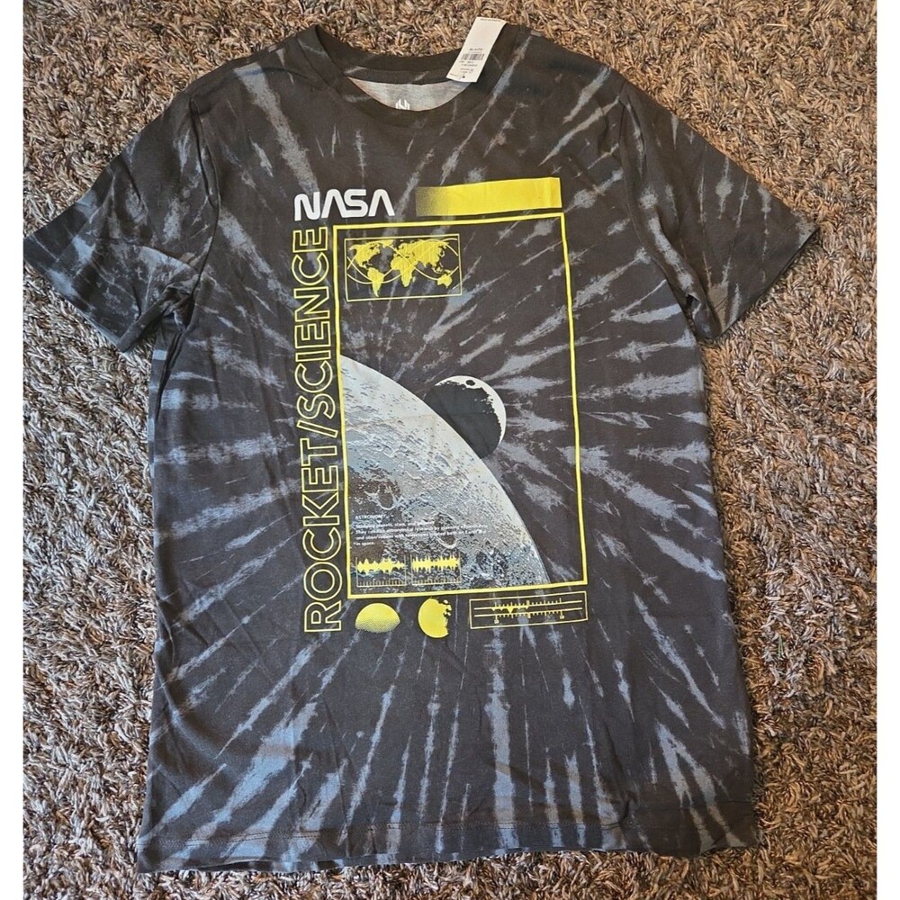 Old Navy Rocket Science Black Tie Dye T Shirt XL 14-16 NWT